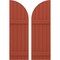 Ekena Millwork Americraft 5-Board (2 Batten) Wood Joined Board-n-Batten Shutters w/ Arch Top, ARW101BQ518X77CLH, PR ARW101BQ518X77CLH - alternate 1